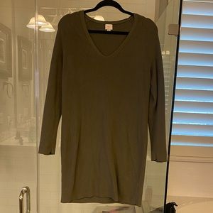 Green sweater dress